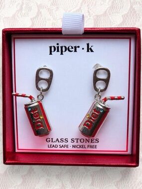 Novelty “Diet Coke” Can Drop Earrings | Y2K Pop Art Kitsch Statement Jewelry